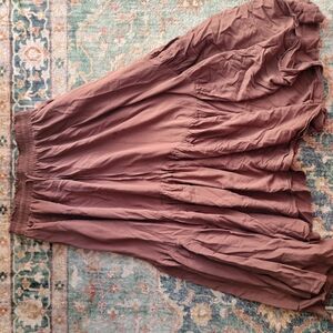 Scarlet Darkness Brown Midi Skirt